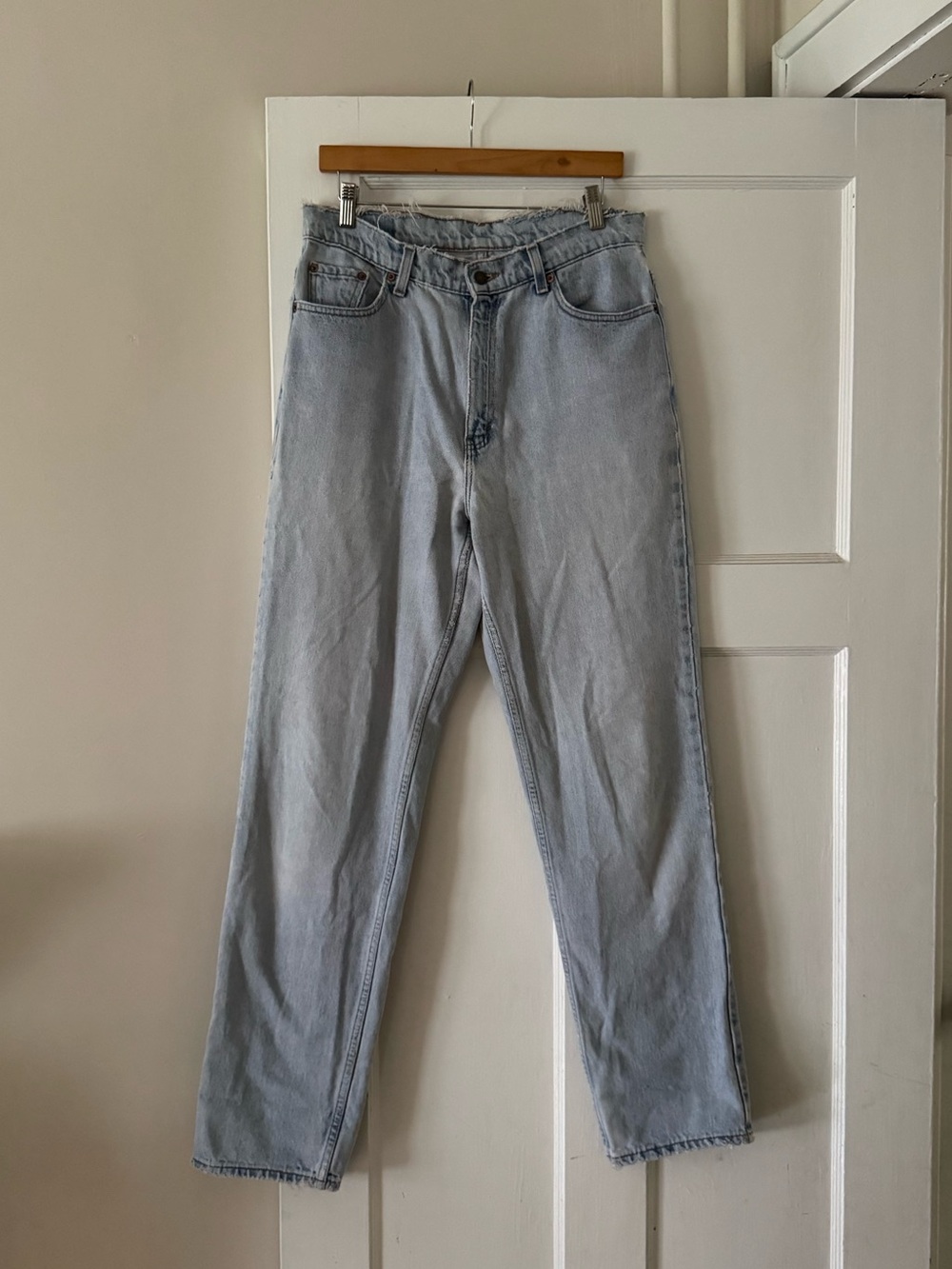 VTG 90s LEVI’S 512 Slim Fit Straight Leg Light Wash Denim Jeans Sz 14